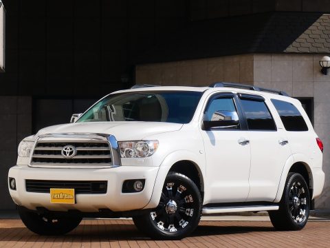 セコイア　4WD プラチナム　2012年　パールホワイト　レッドロックレザー　ウルトラマンモス20インチ　オーバーフェンダー